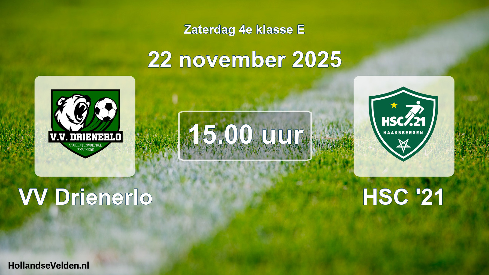 Scheduled Match: VV Drienerlo - HSC '21 (22 November 2025)