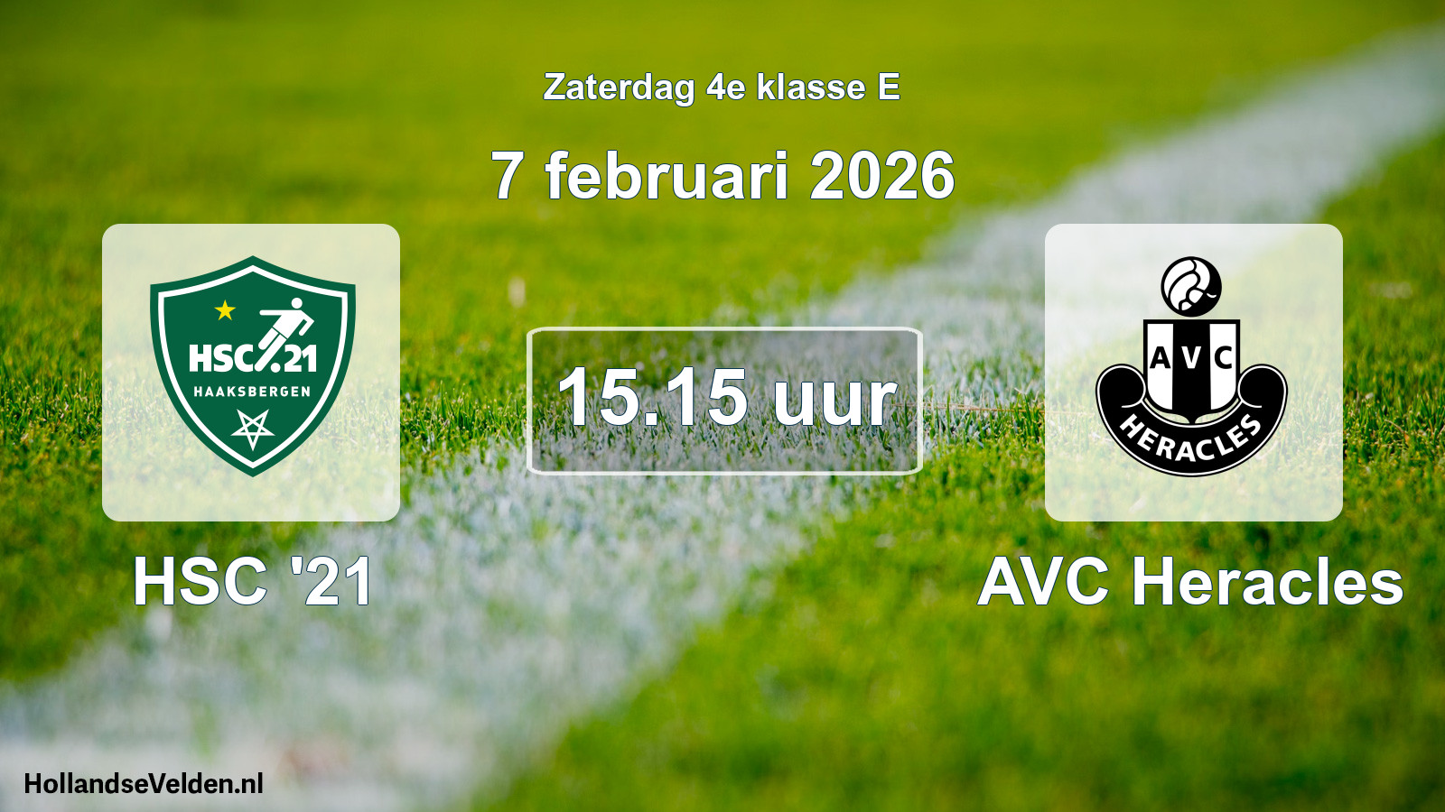 Geplande wedstrijd: HSC '21 - AVC Heracles (7 februari 2026)