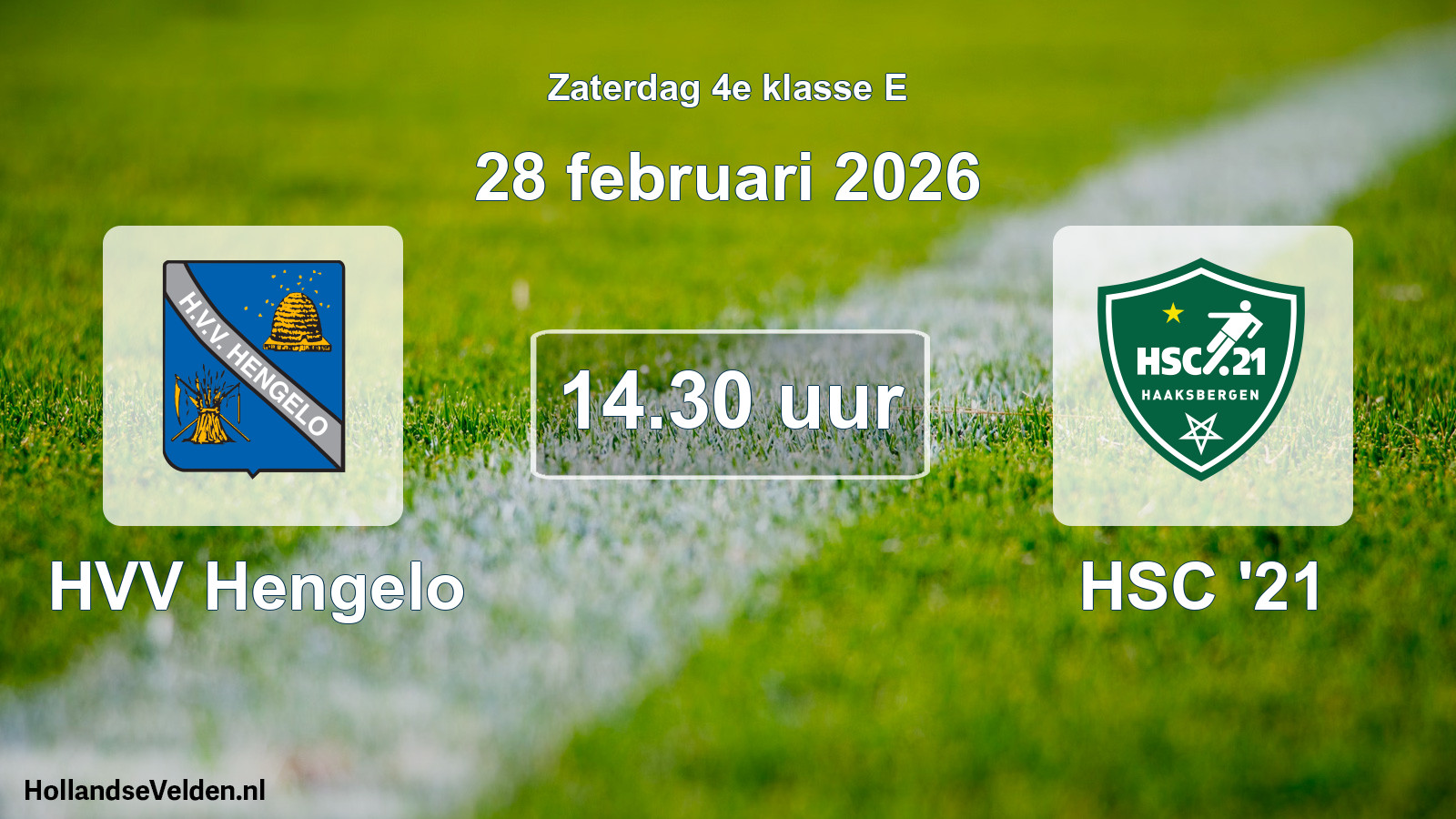 Scheduled Match: HVV Hengelo - HSC '21 (28 February 2026)