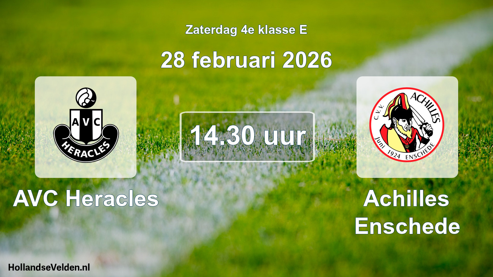 Geplande wedstrijd: AVC Heracles - Achilles Enschede (28 februari 2026)