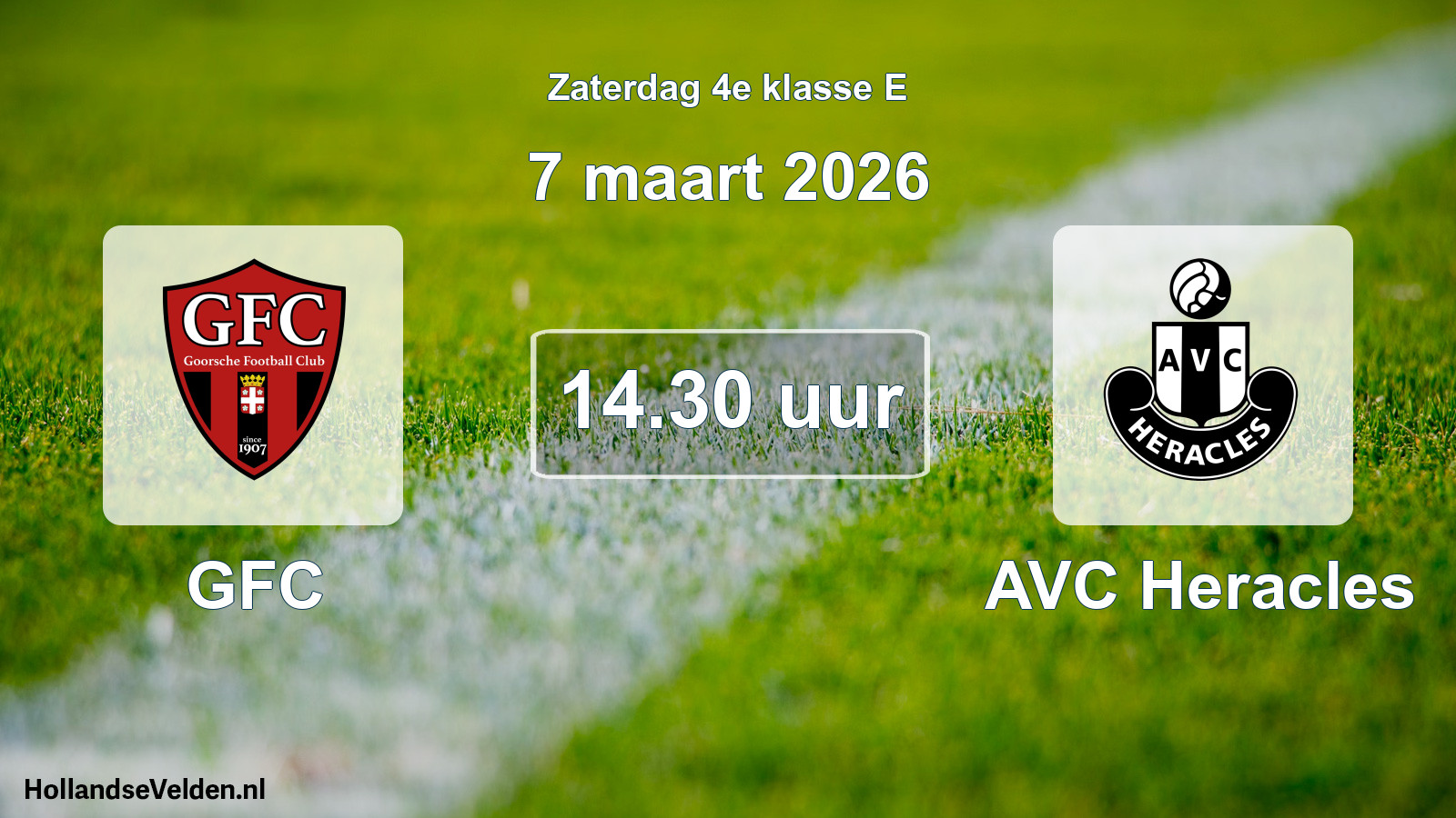 Scheduled Match: GFC - AVC Heracles (7 March 2026)