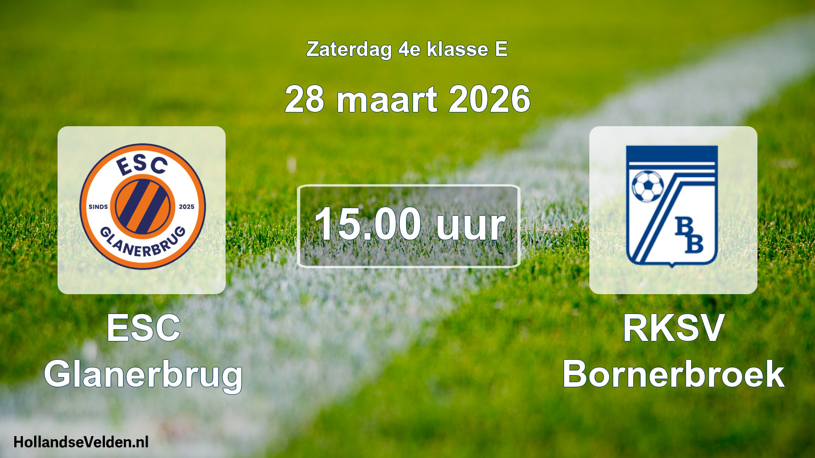 Scheduled Match: ESC Glanerbrug - RKSV Bornerbroek (28 March 2026)