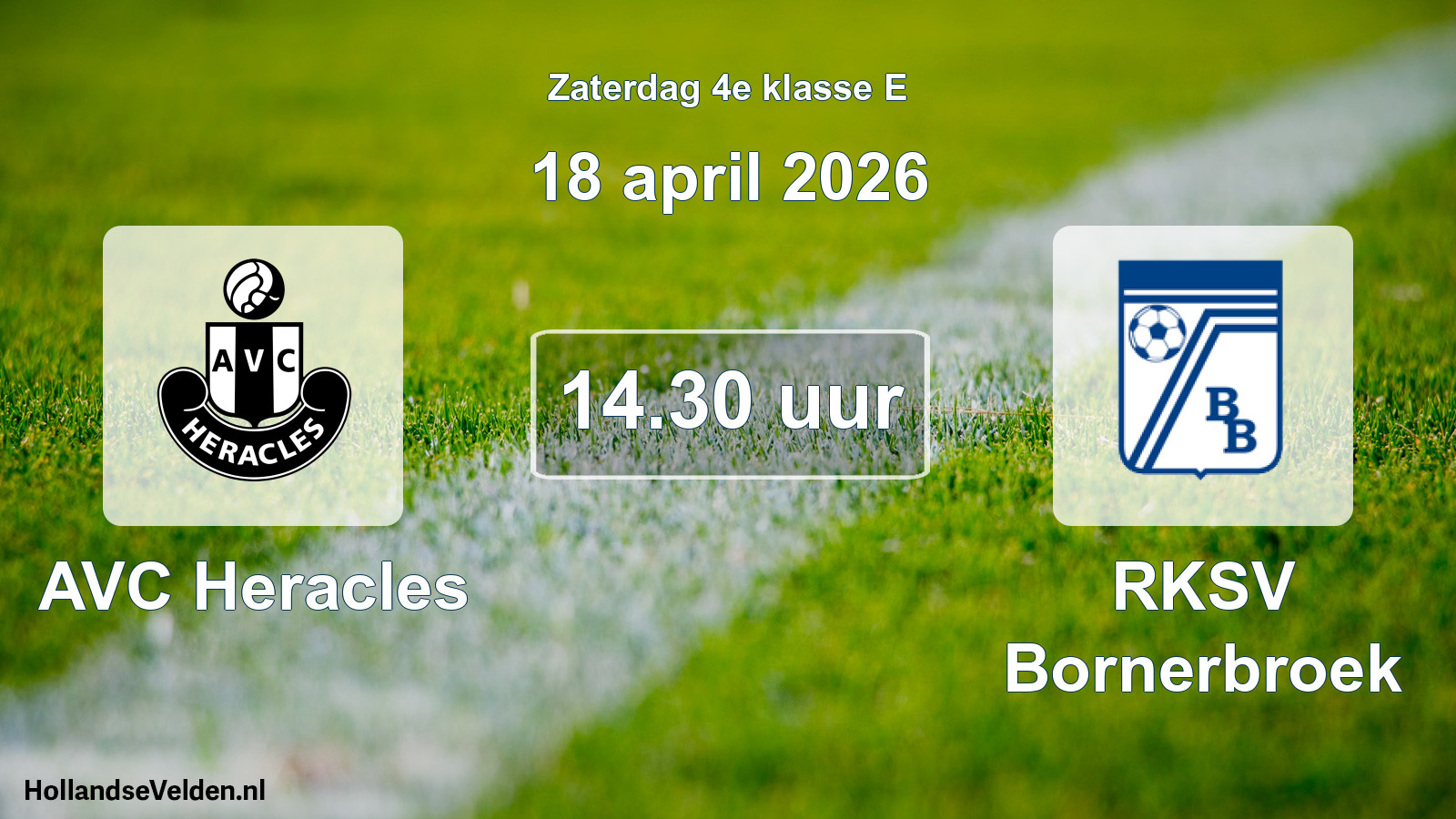 Scheduled Match: AVC Heracles - RKSV Bornerbroek (18 April 2026)
