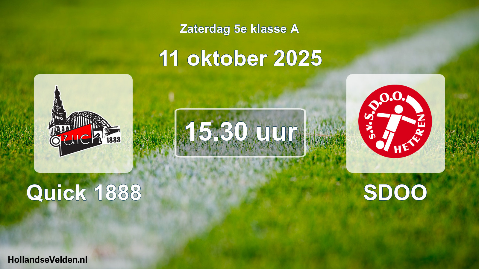 Geplande wedstrijd: Quick 1888 - SDOO (11 oktober 2025)