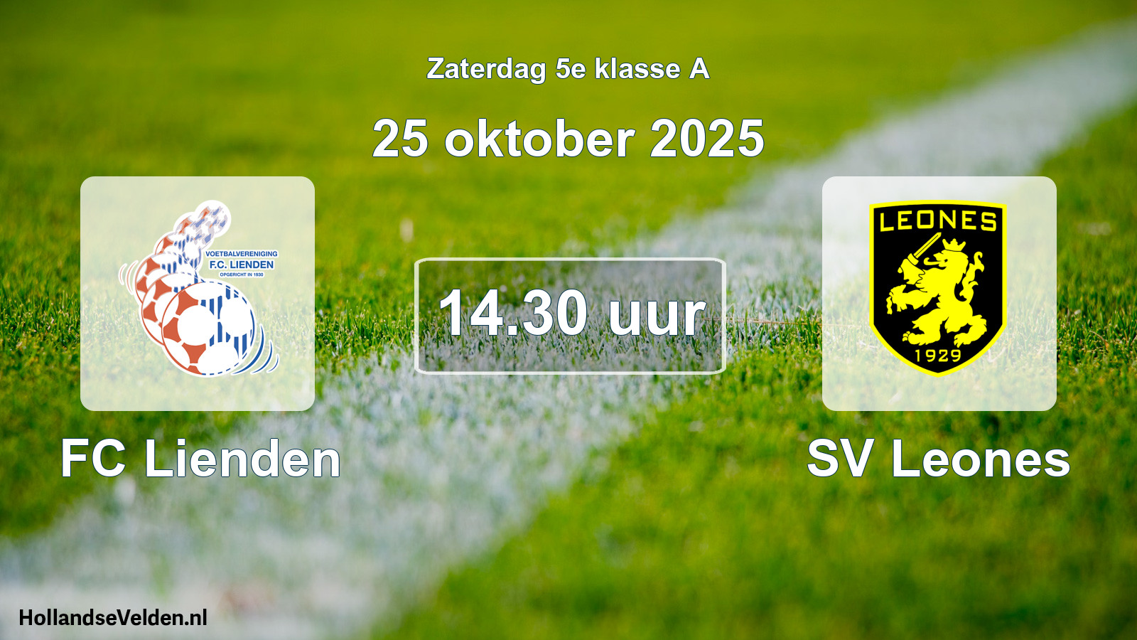 Scheduled Match: FC Lienden - SV Leones (25 October 2025)