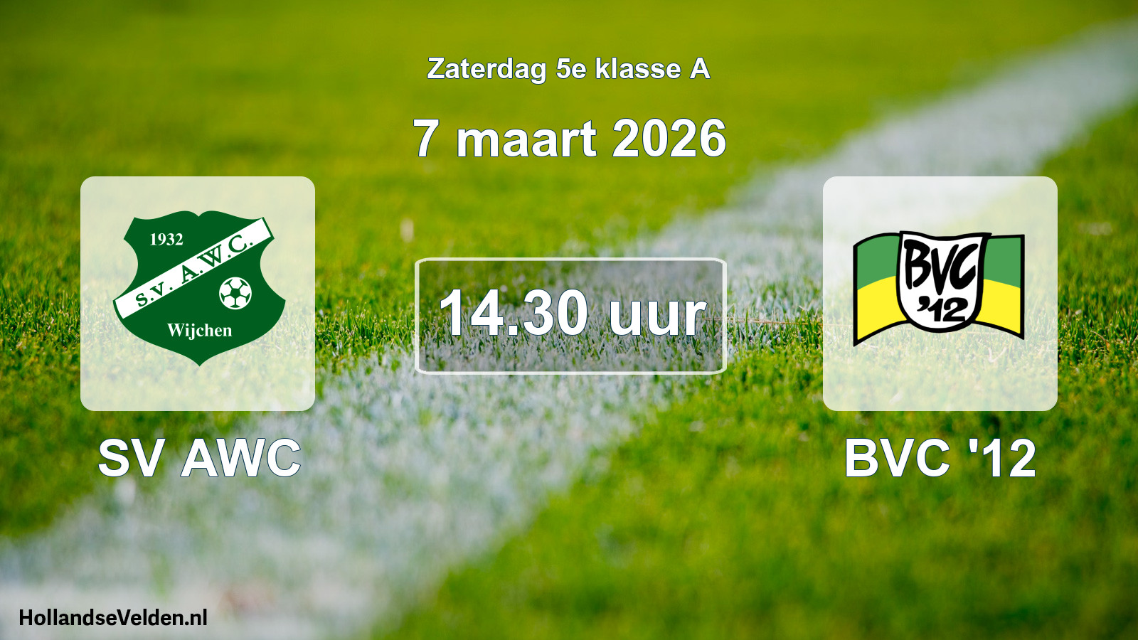 Scheduled Match: SV AWC - BVC '12 (7 March 2026)