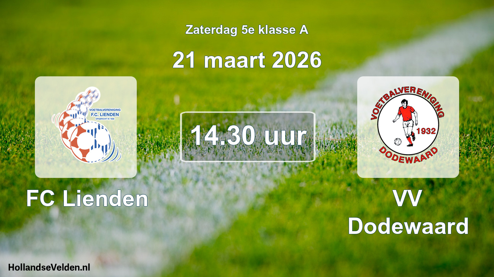 Scheduled Match: FC Lienden - VV Dodewaard (21 March 2026)