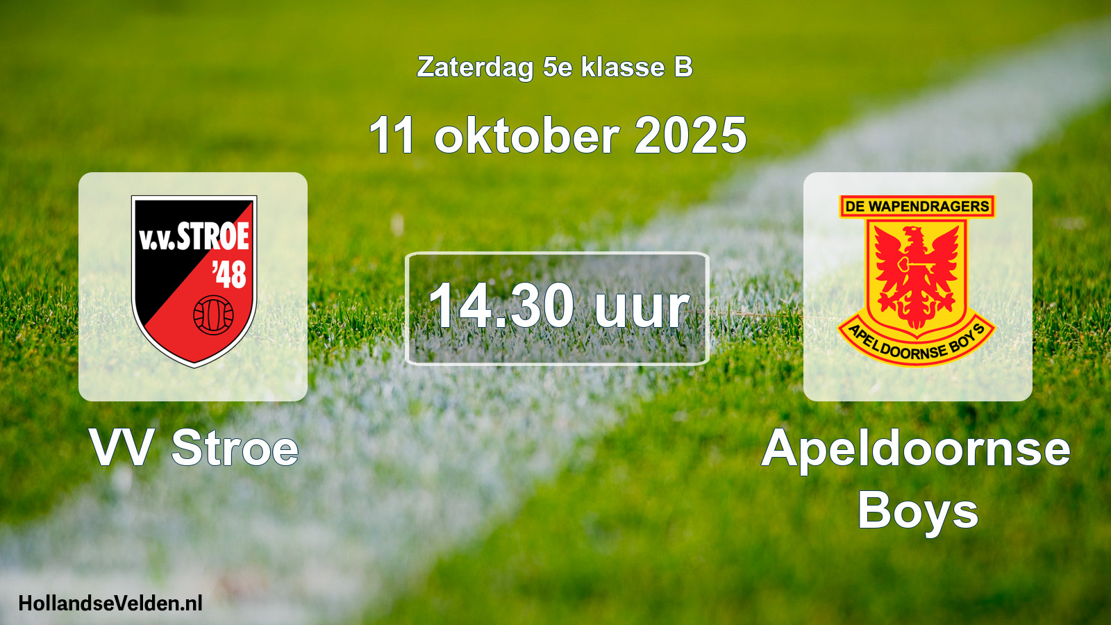 Scheduled Match: VV Stroe - Apeldoornse Boys (11 October 2025)
