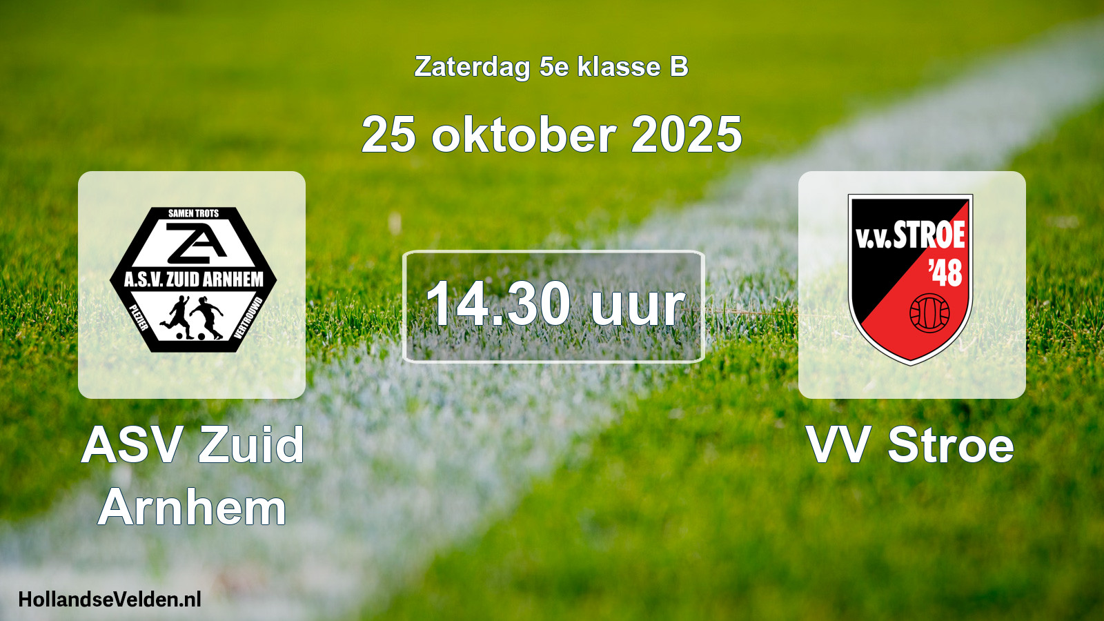 Scheduled Match: ASV Zuid Arnhem - VV Stroe (25 October 2025)