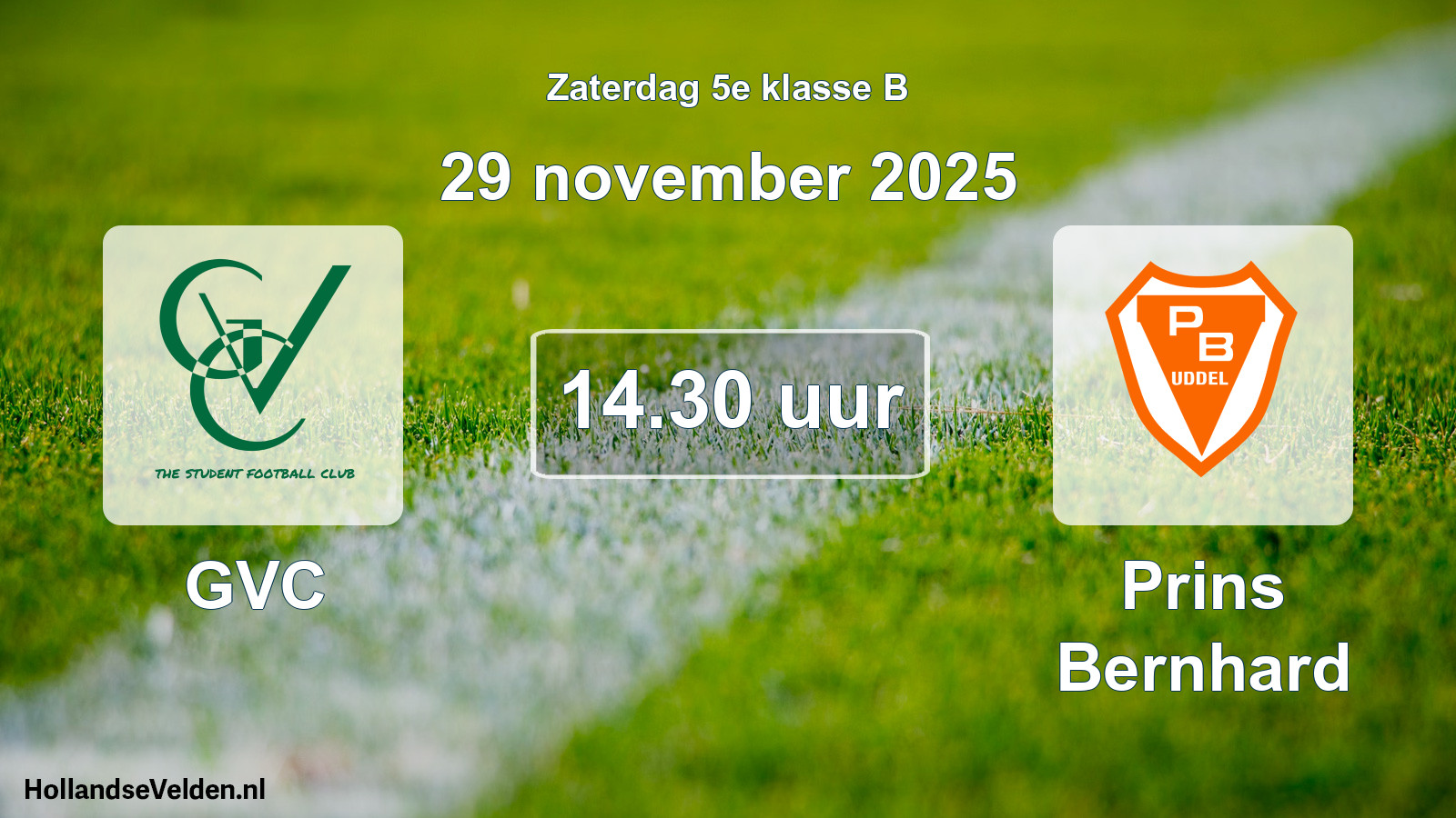 Scheduled Match: GVC - Prins Bernhard (29 November 2025)
