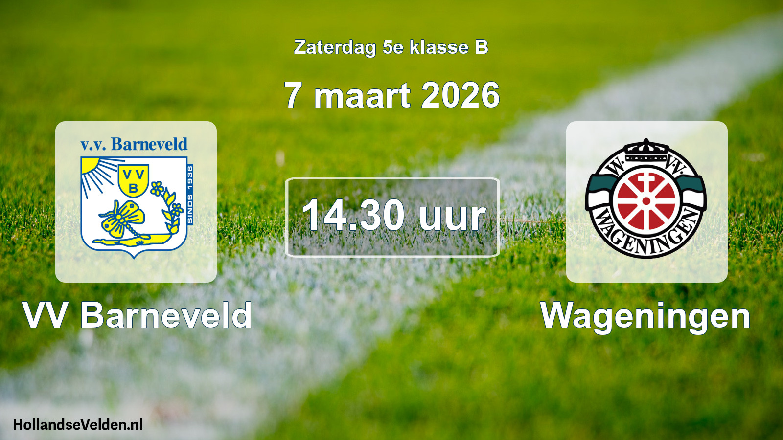 Scheduled Match: VV Barneveld - Wageningen (7 March 2026)