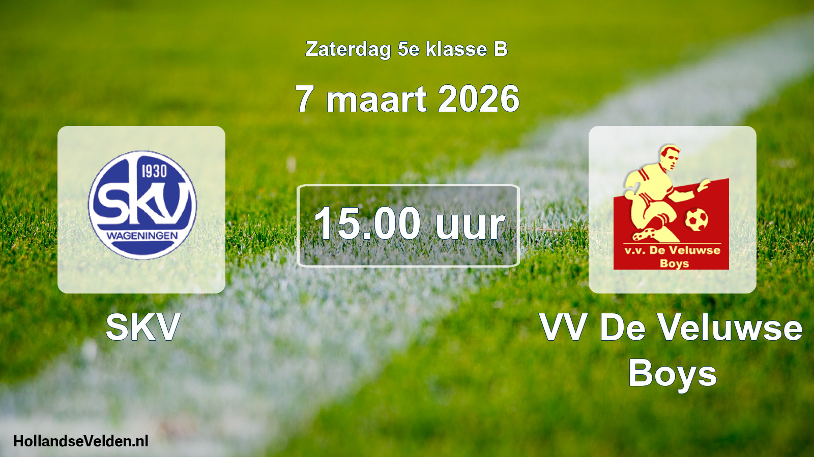 Scheduled Match: SKV - VV De Veluwse Boys (7 March 2026)