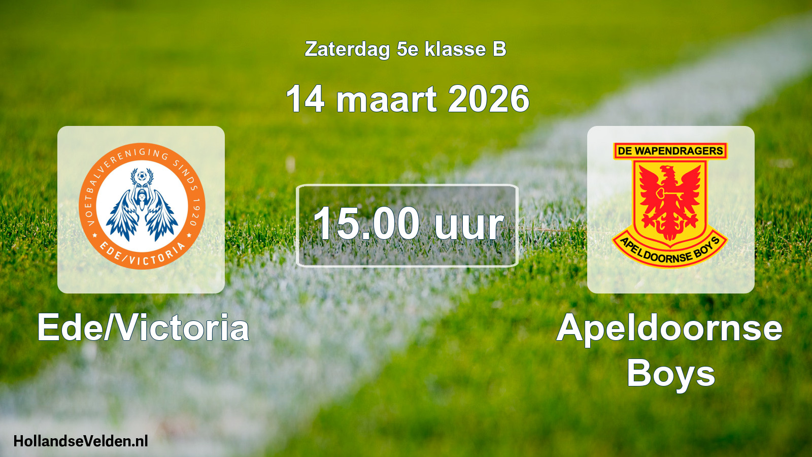 Scheduled Match: Ede/Victoria - Apeldoornse Boys (14 March 2026)