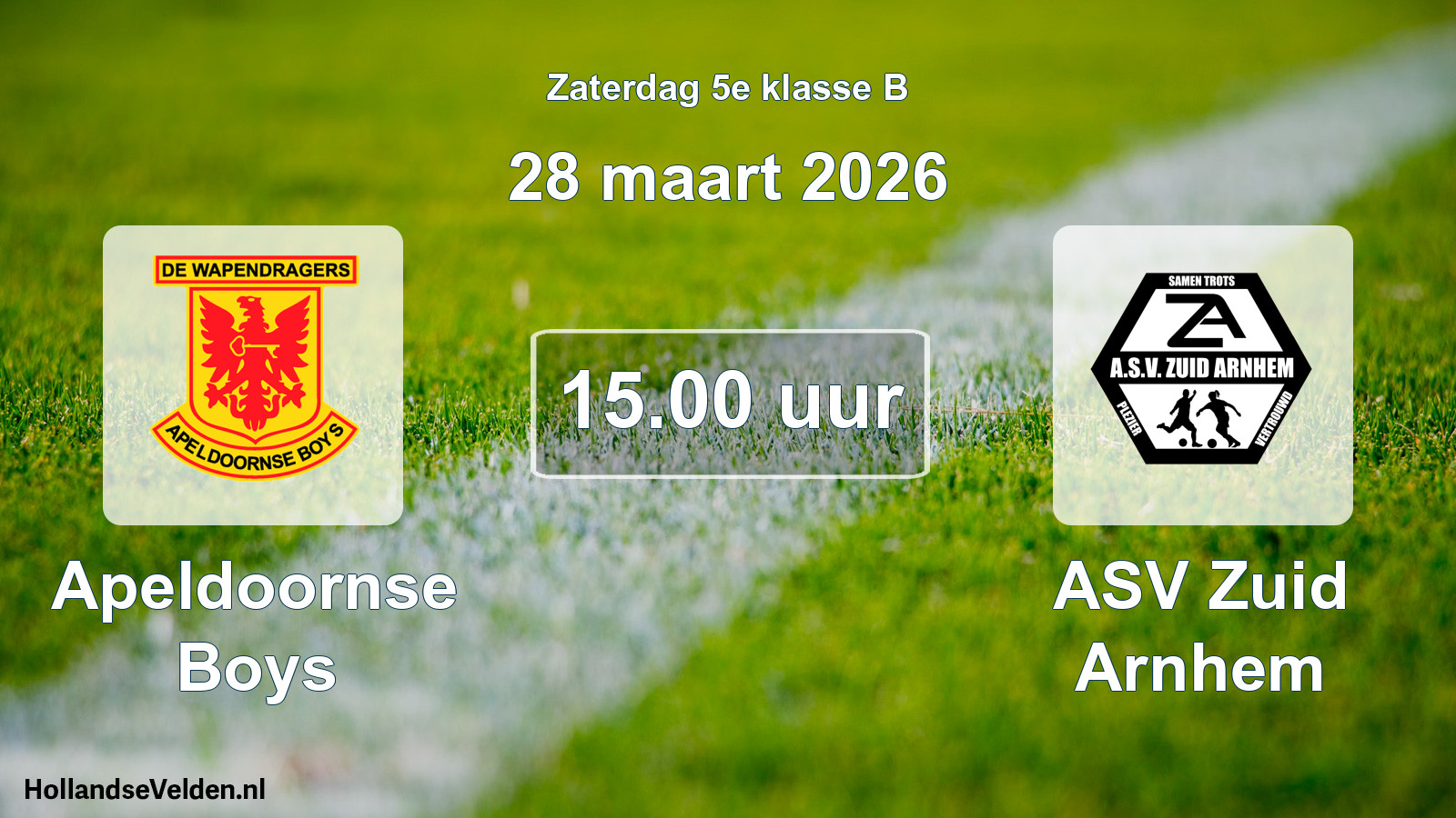 Scheduled Match: Apeldoornse Boys - ASV Zuid Arnhem (28 March 2026)