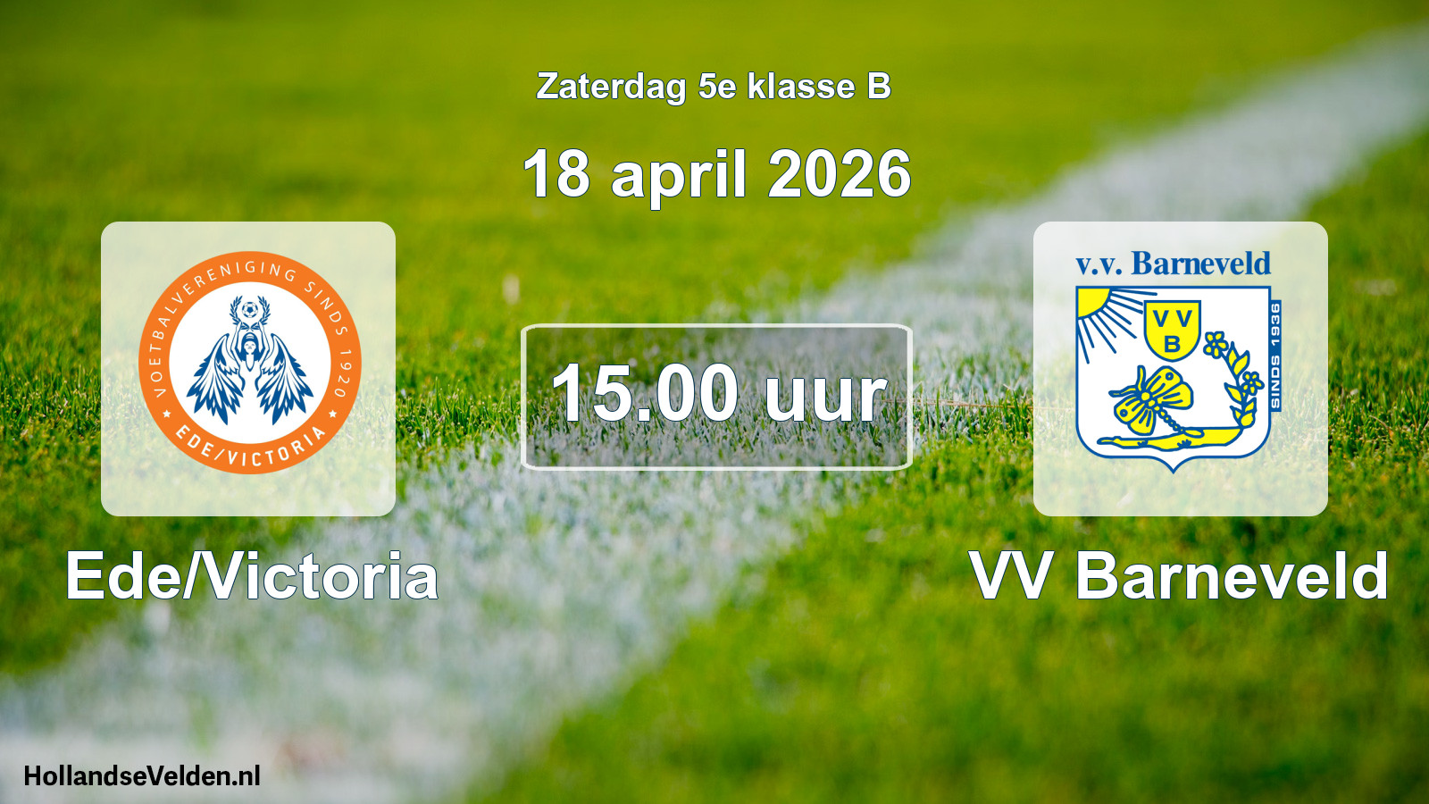 Scheduled Match: Ede/Victoria - VV Barneveld (18 April 2026)