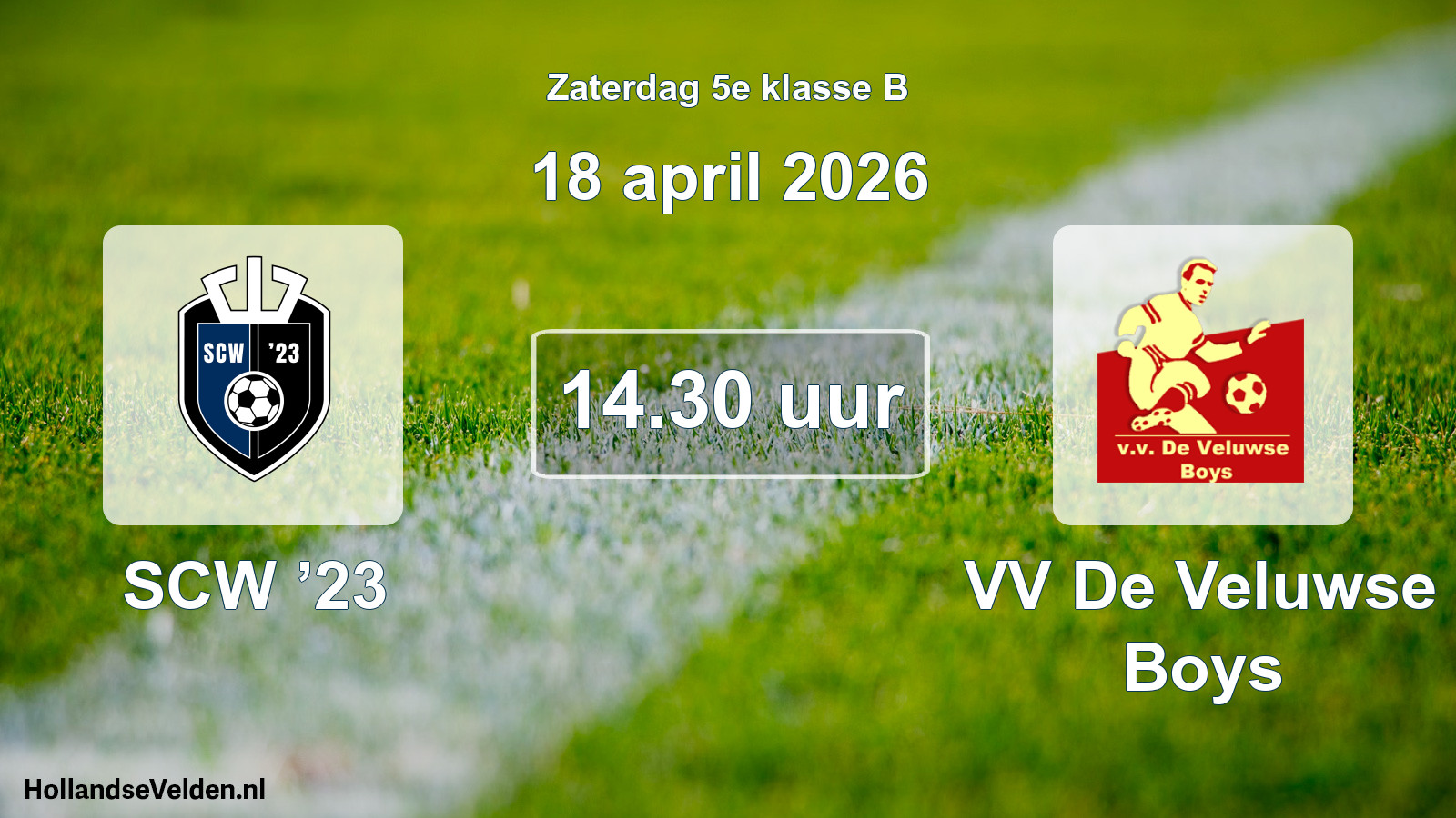 Scheduled Match: SCW ’23 - VV De Veluwse Boys (18 April 2026)