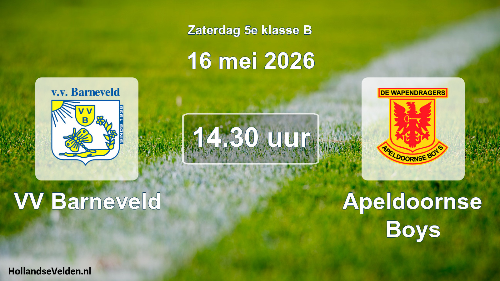 Scheduled Match: VV Barneveld - Apeldoornse Boys (16 May 2026)