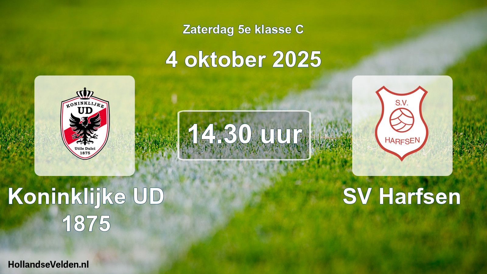 Scheduled Match: Koninklijke UD 1875 - SV Harfsen (4 October 2025)
