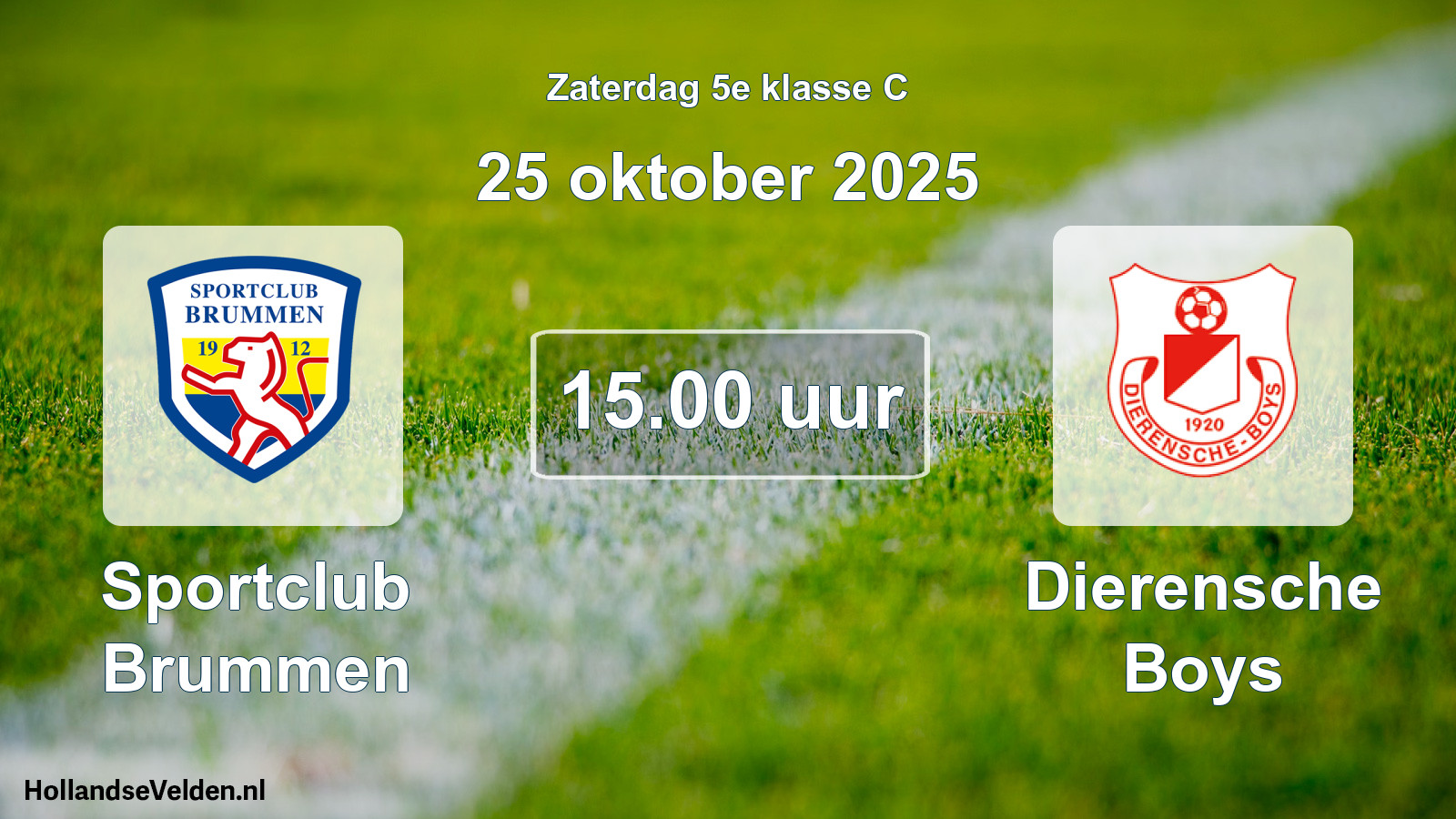 Scheduled Match: Sportclub Brummen - Dierensche Boys (25 October 2025)