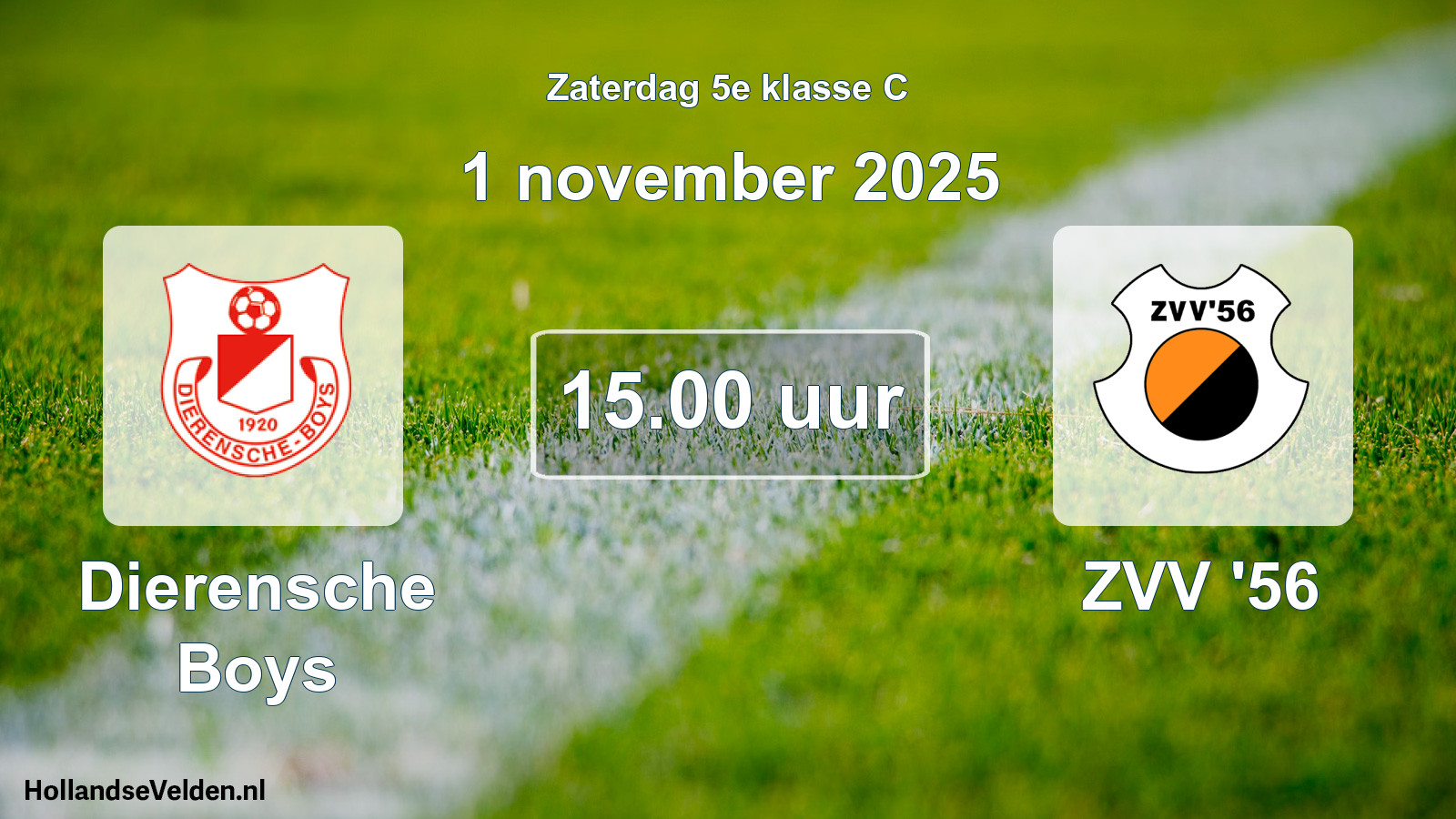 Scheduled Match: Dierensche Boys - ZVV '56 (1 November 2025)