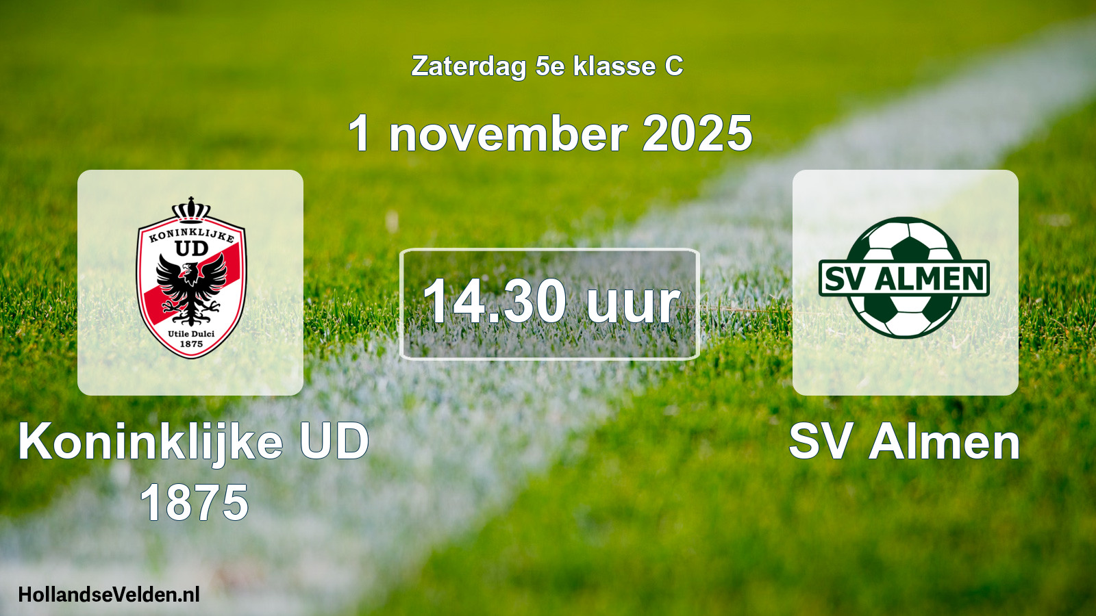 Scheduled Match: Koninklijke UD 1875 - SV Almen (1 November 2025)