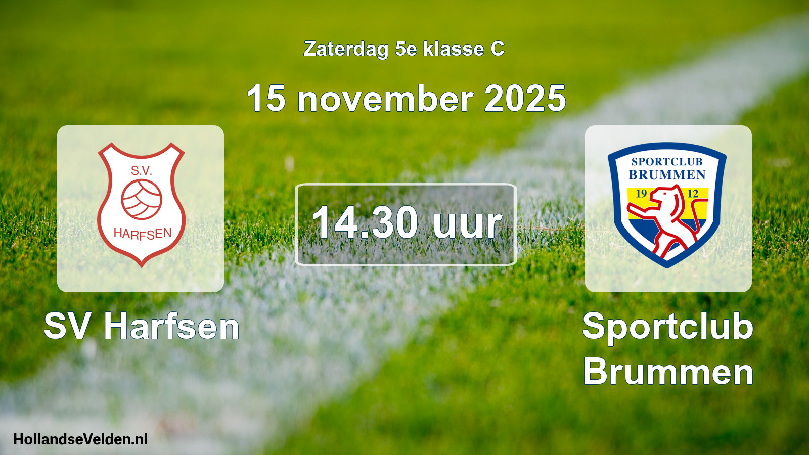 Scheduled Match: SV Harfsen - Sportclub Brummen (15 November 2025)