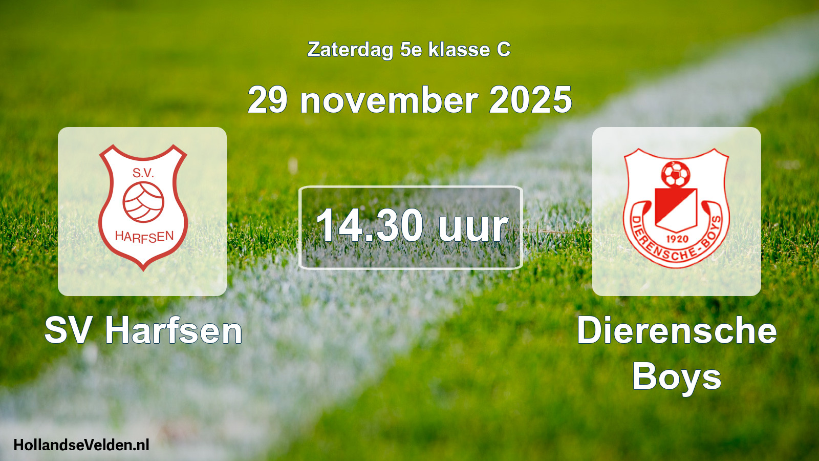 Scheduled Match: SV Harfsen - Dierensche Boys (29 November 2025)
