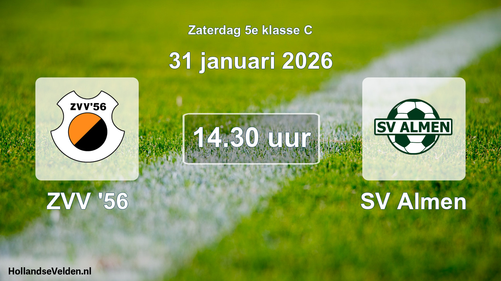 Scheduled Match: ZVV '56 - SV Almen (31 January 2026)