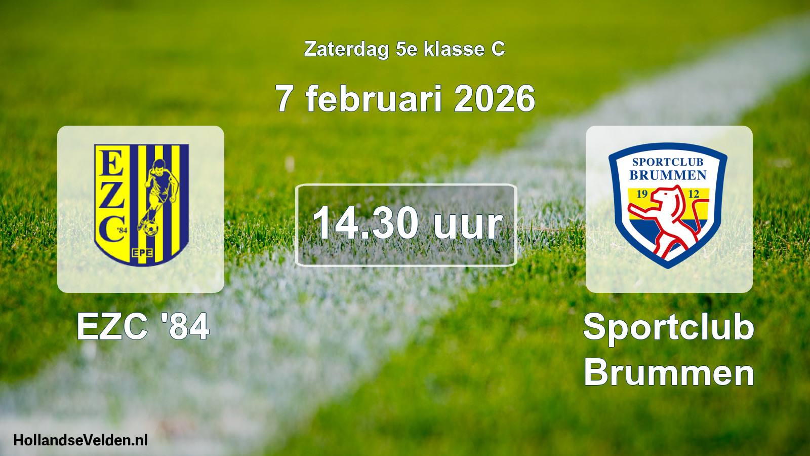 Geplande wedstrijd: EZC '84 - Sportclub Brummen (7 februari 2026)