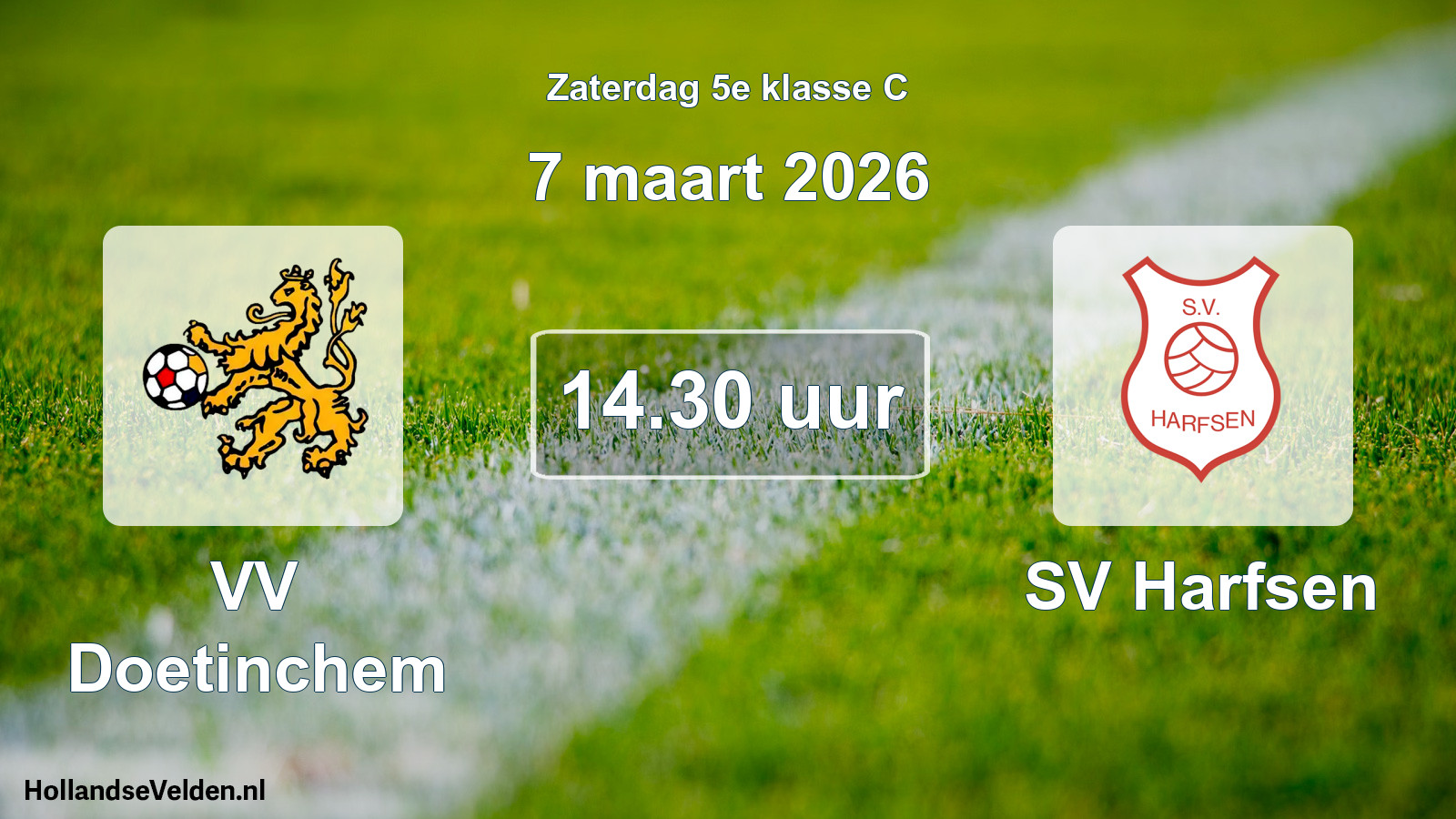 Geplande wedstrijd: VV Doetinchem - SV Harfsen (7 maart 2026)