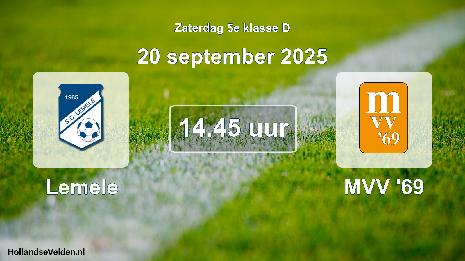 Geplande wedstrijd: Lemele - MVV '69 (20 september 2025)