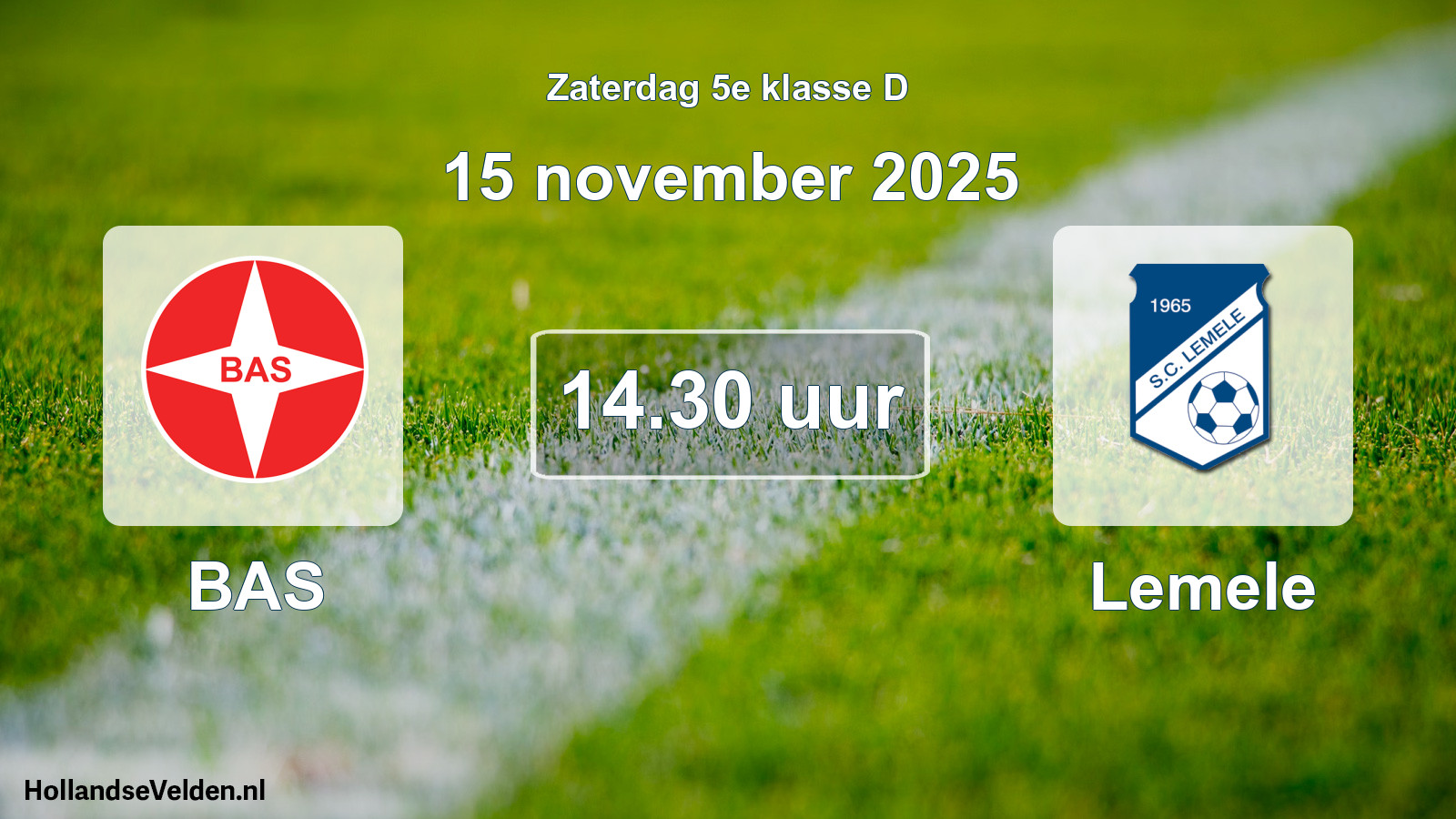 Geplande wedstrijd: BAS - Lemele (15 november 2025)