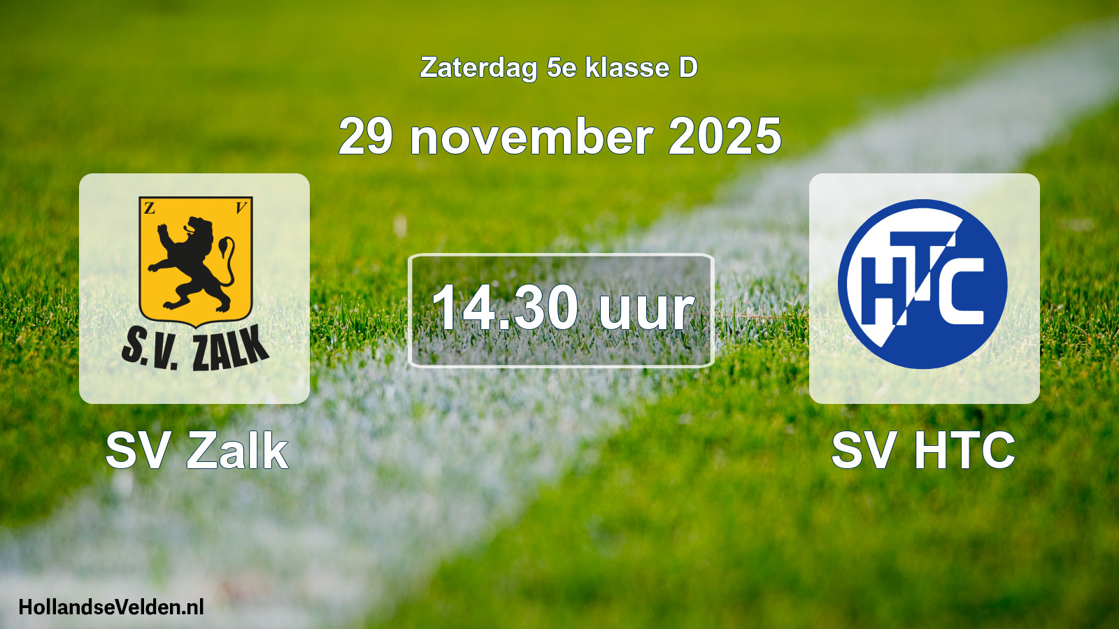 Geplande wedstrijd: SV Zalk - SV HTC (29 november 2025)