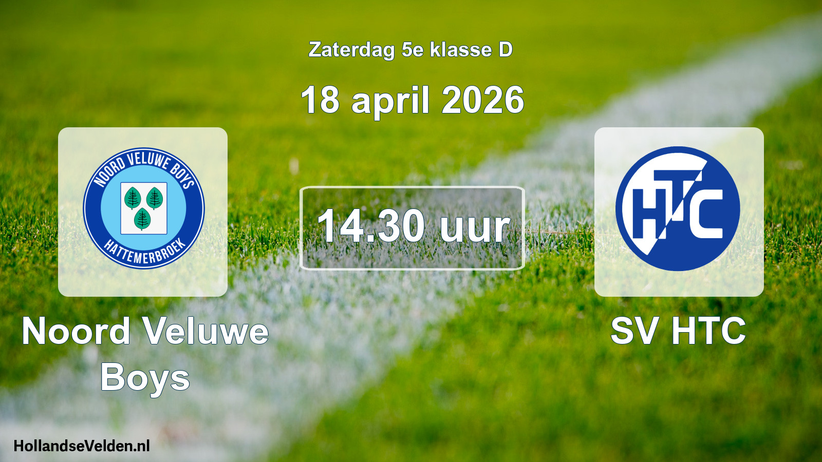 Geplande wedstrijd: Noord Veluwe Boys - SV HTC (18 april 2026)