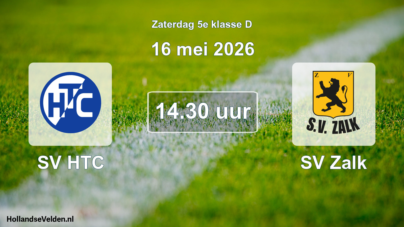 Geplande wedstrijd: SV HTC - SV Zalk (16 mei 2026)