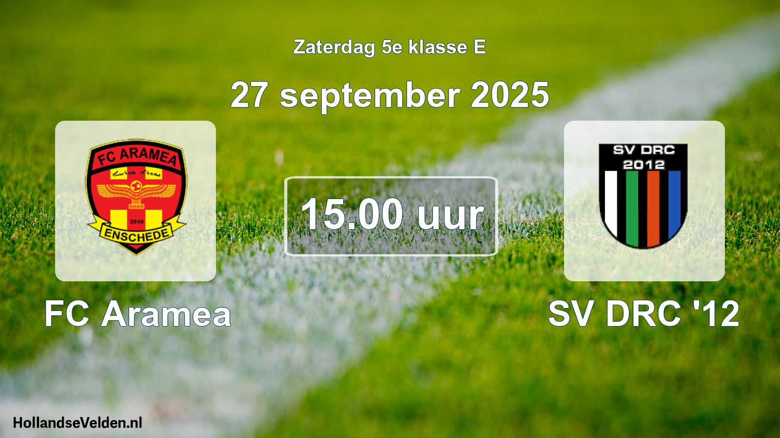 Scheduled Match: FC Aramea - SV DRC '12 (27 September 2025)