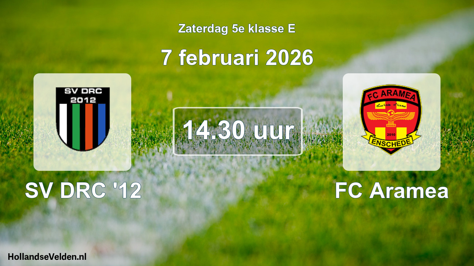 Scheduled Match: SV DRC '12 - FC Aramea (7 February 2026)