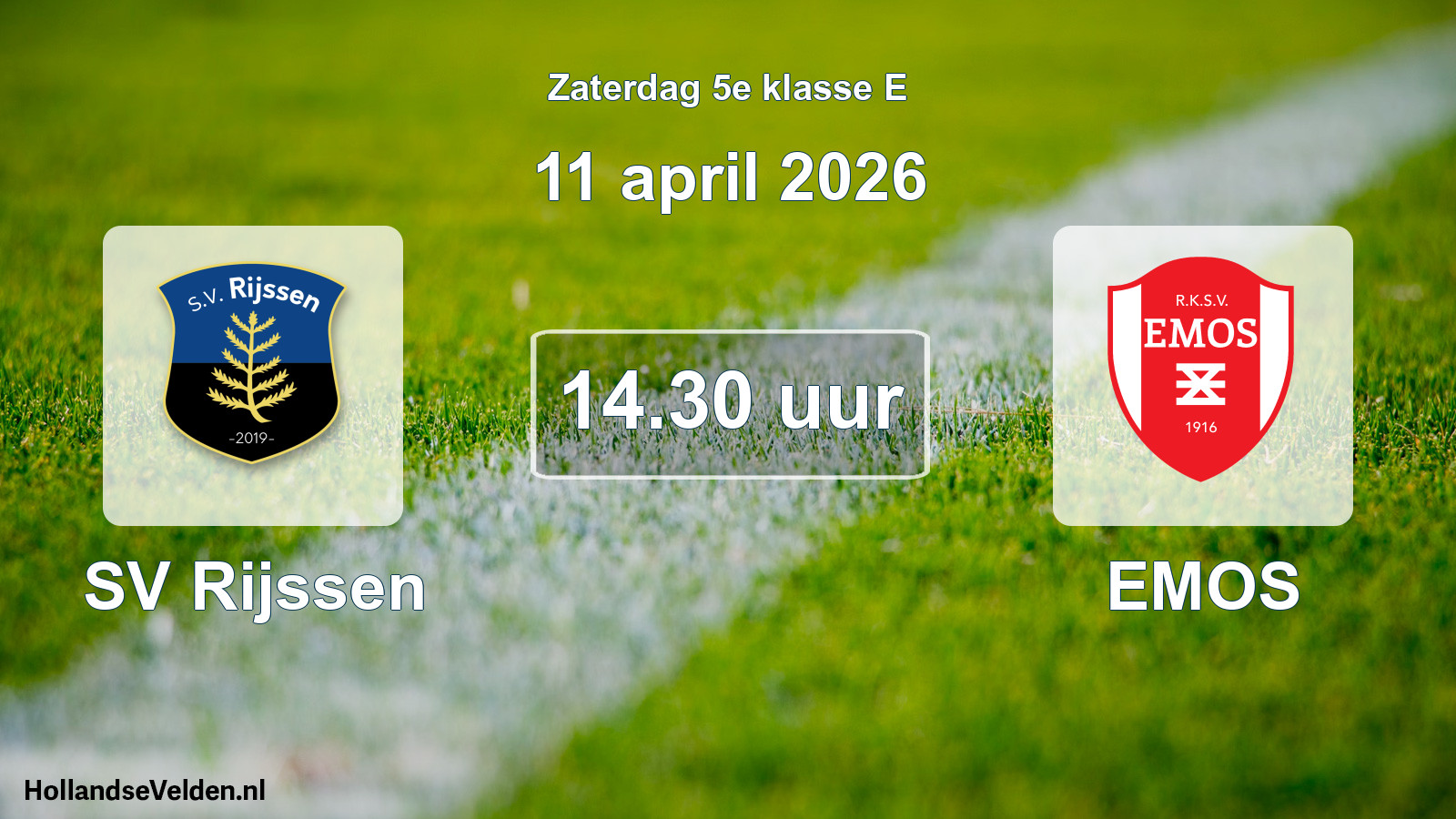 Scheduled Match: SV Rijssen - EMOS (11 April 2026)