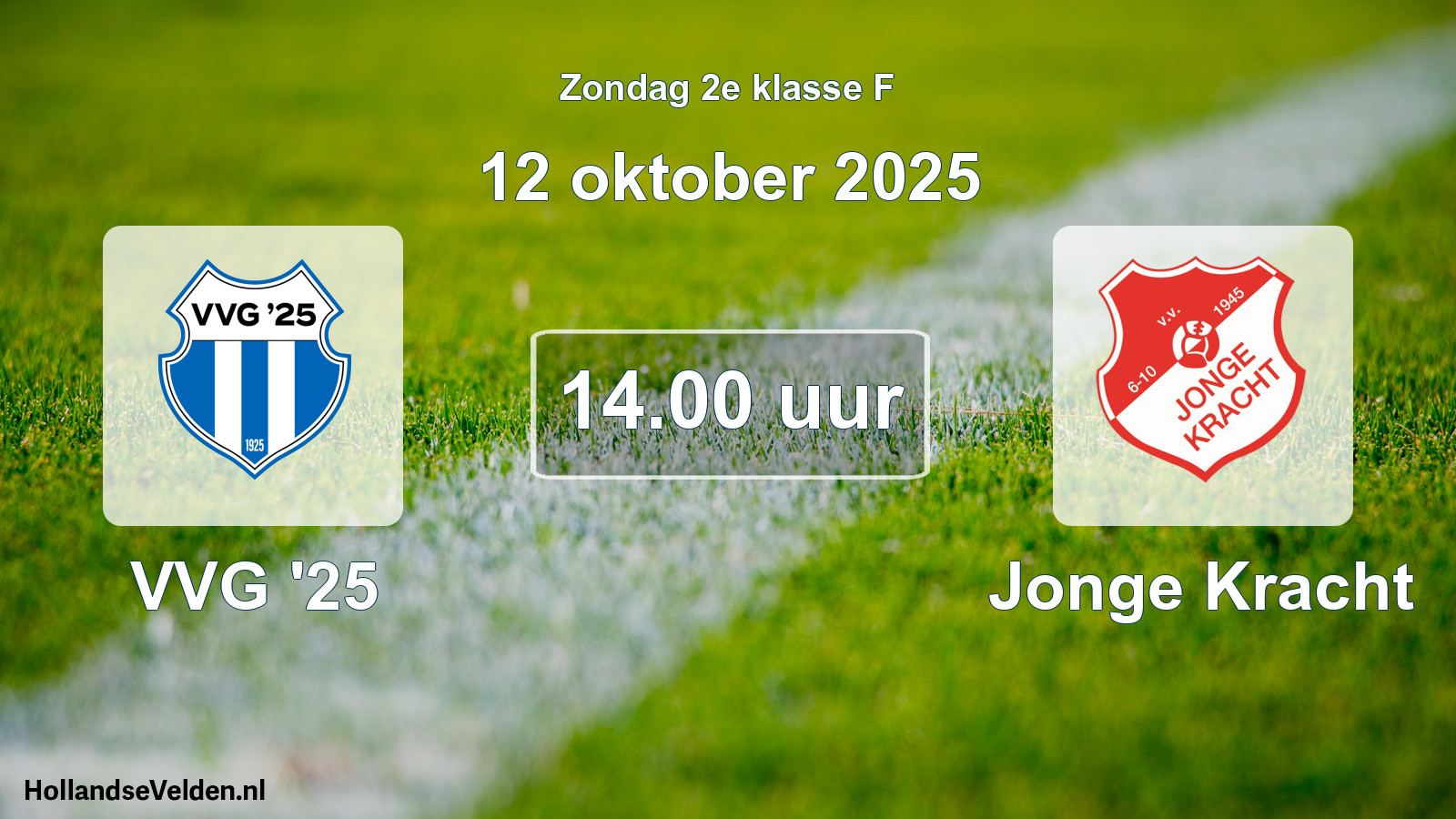 Geplande wedstrijd: VVG '25 - Jonge Kracht (12 oktober 2025)