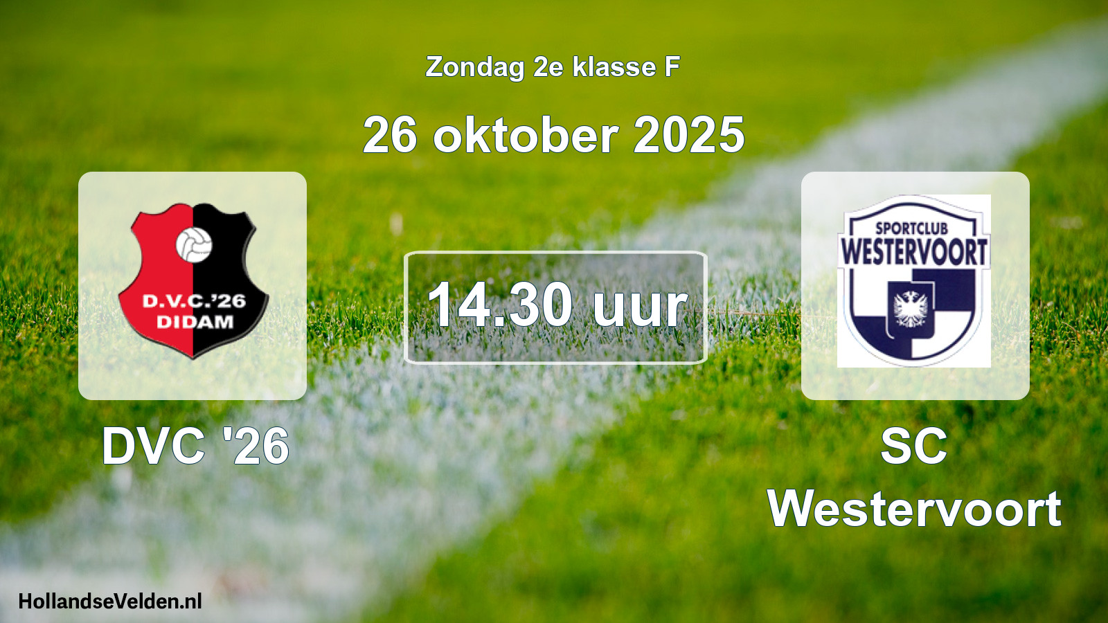 Scheduled Match: DVC '26 - SC Westervoort (26 October 2025)