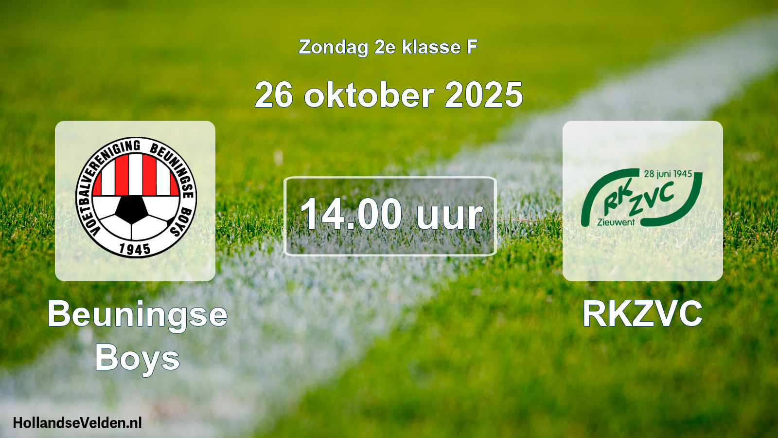 Scheduled Match: Beuningse Boys - RKZVC (26 October 2025)