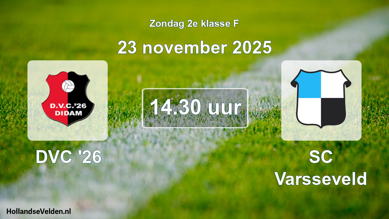 Geplande wedstrijd: DVC '26 - SC Varsseveld (23 november 2025)