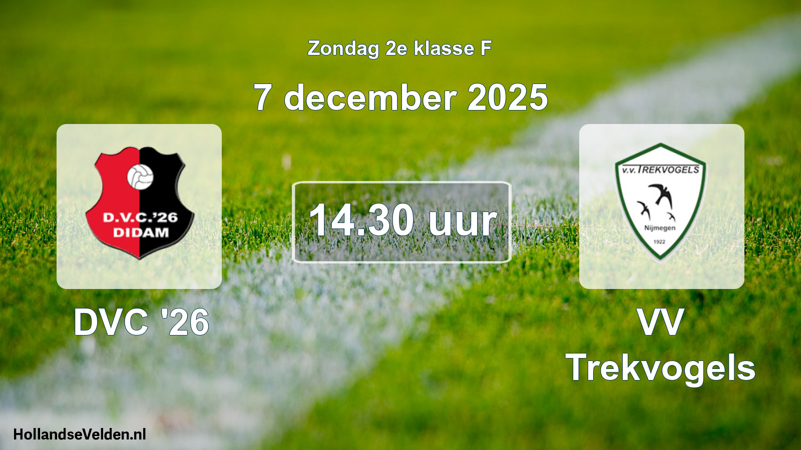 Geplande wedstrijd: DVC '26 - VV Trekvogels (7 december 2025)