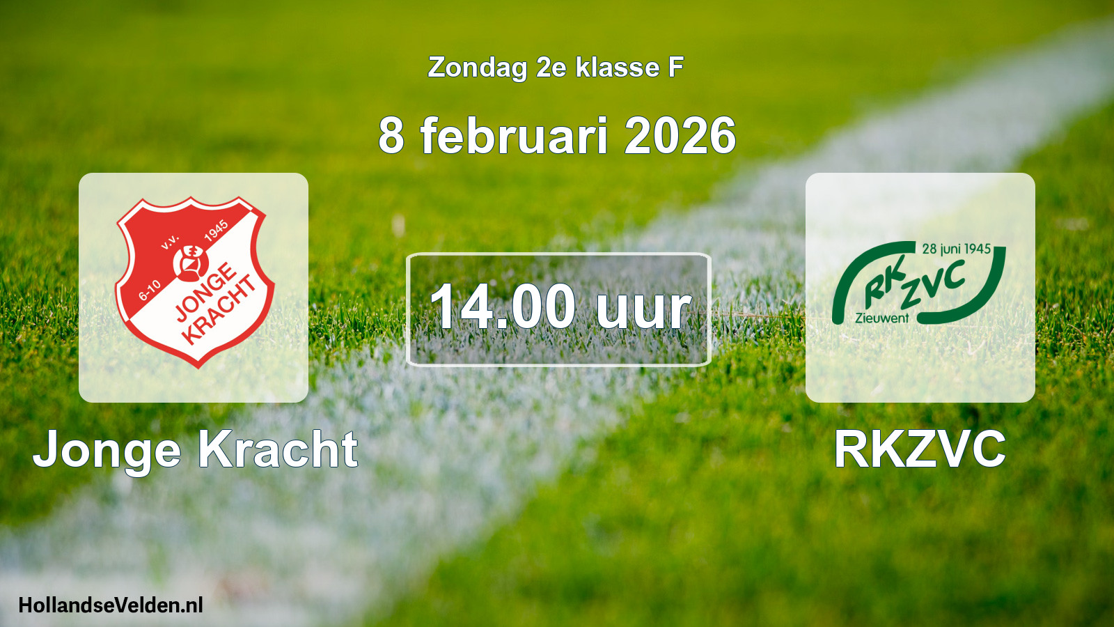 Geplande wedstrijd: Jonge Kracht - RKZVC (8 februari 2026)