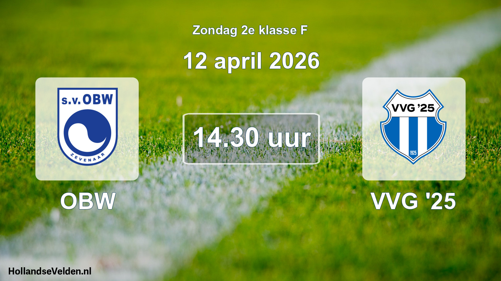 Geplande wedstrijd: OBW - VVG '25 (12 april 2026)