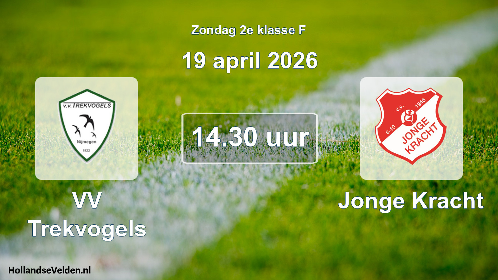 Geplande wedstrijd: VV Trekvogels - Jonge Kracht (19 april 2026)