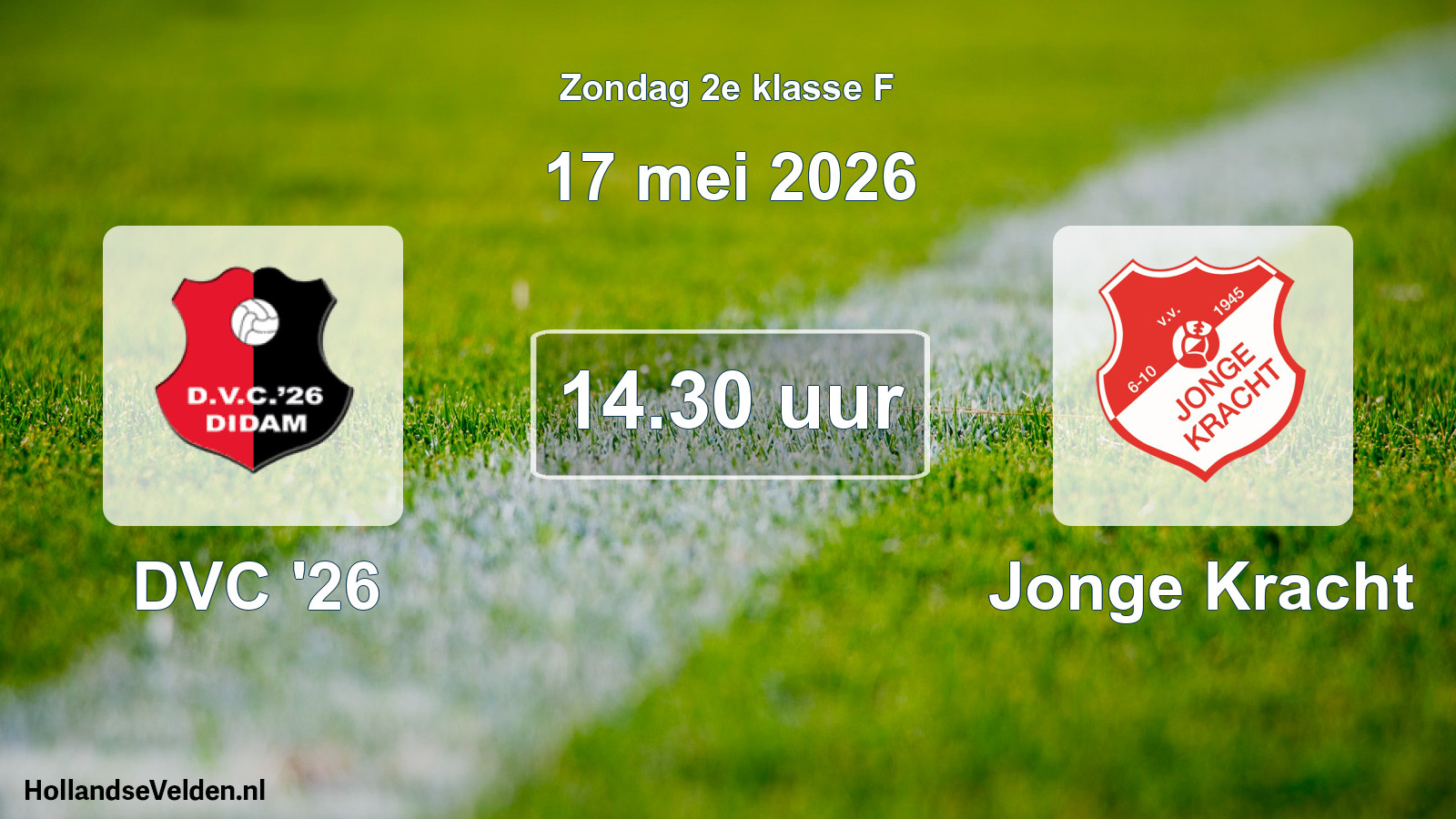 Geplande wedstrijd: DVC '26 - Jonge Kracht (17 mei 2026)