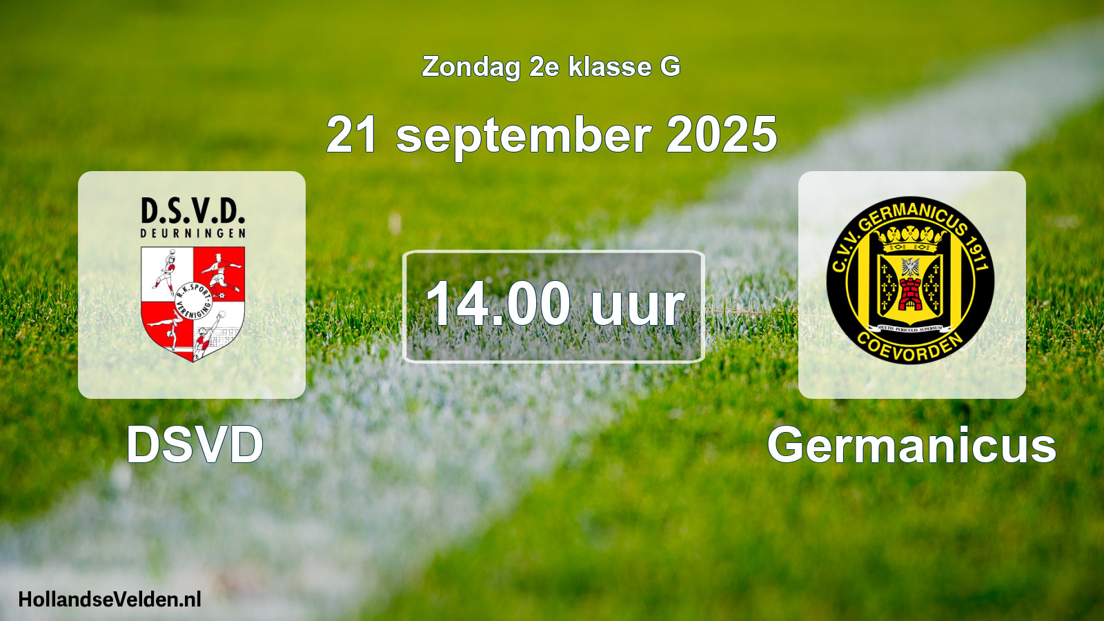 Scheduled Match: DSVD - Germanicus (21 September 2025)