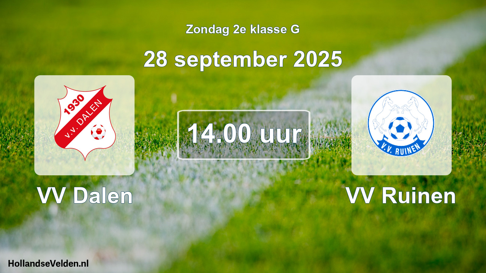 Scheduled Match: VV Dalen - VV Ruinen (28 September 2025)