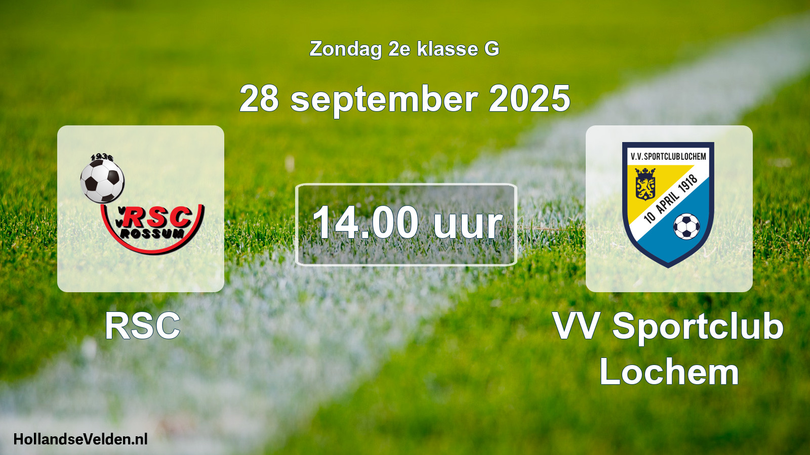 Scheduled Match: RSC - VV Sportclub Lochem (28 September 2025)